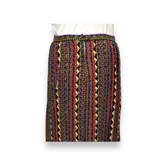 Handmade Vintage Women’s Geometric Pullon Maxi Skirt - Picture 4 of 6